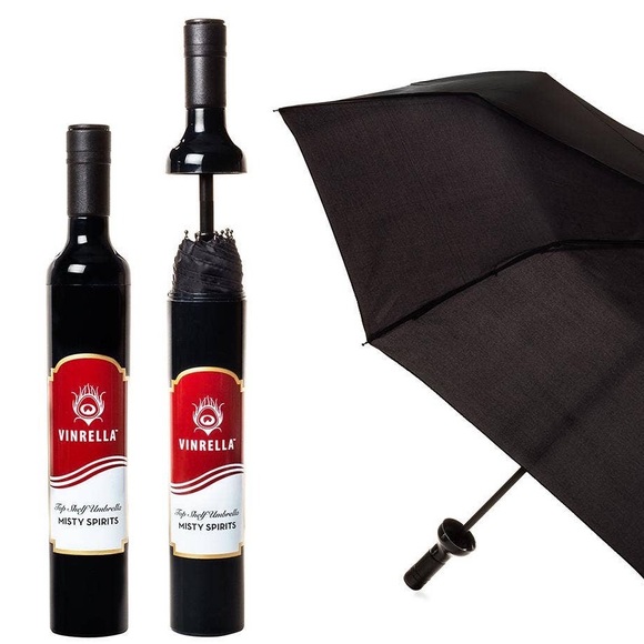 Chic Animal Print Gift Vinrella Red Leopard Print Designer Umbrella In a Bottle - Picture 8 of 10